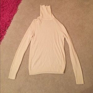 J. Crew cream cable turtleneck sweater